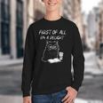 Women's First Of All I’m A Delight Cute Cat Books Coffee Humor Youth Crewneck Sweatshirt