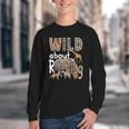Zoo Animals Wild About Reading Books Reader Lover Librarian Youth Crewneck Sweatshirt
