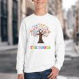 100 Days In The Books Reading Teacher 100th Day Of School Premium Tri-Blend Youth Crewneck Sweatshirt