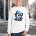 Adorable Book Lover Blue Jay With Reading Glasses Cute Raglan Baseball Tee Youth Crewneck Sweatshirt