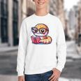 Adorable Book Lover Rattlesnake With Reading Glasses Cute Youth Crewneck Sweatshirt