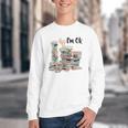 Book Lovers Bookworm Book Nerd I'm Ok Teacher School Youth Crewneck Sweatshirt