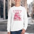 All Booked For Valentine Books Lover Teacher Floral Youth Crewneck Sweatshirt