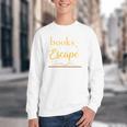 Books Are My Escape Simple Reading Quote Youth Crewneck Sweatshirt Books Are My Escape Simple Reading Quote Youth Crewneck Sweatshirt