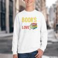 Books Are My Love Language Stack Youth Crewneck Sweatshirt