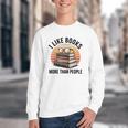 I Like Books More Than People Glasses Youth Crewneck Sweatshirt