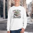 Books Are My Therapy Bookworm Reading Youth Crewneck Sweatshirt Books Are My Therapy Bookworm Reading Youth Crewneck Sweatshirt