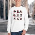 Cat Reading Books Lover Christmas Cat Lover Xmas Youth Crewneck Sweatshirt