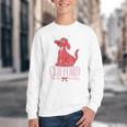 Clifford The Big Red Dog Pink Text With Bow Illustrated Book Youth Crewneck Sweatshirt Clifford The Big Red Dog Pink Text With Bow Illustrated Book Youth Crewneck Sweatshirt