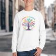 Color Our World Summer Reading Program 2025 Trippy Book Tree Youth Crewneck Sweatshirt