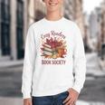 Cozy Readers Book Society Fall Autumn Floral Pumpkin Season Youth Crewneck Sweatshirt