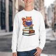 Cute Kawaii Kids Reading Books Glasses Red Panda Lover Youth Crewneck Sweatshirt Cute Kawaii Kids Reading Books Glasses Red Panda Lover Youth Crewneck Sweatshirt