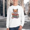 Cute Nerdy Fox Read Books Be Kind Stay Weird Book Club Premium Tri-Blend Youth Crewneck Sweatshirt
