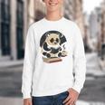 Cute Panda Reading Book Under Moon Bookworm Coffee Lover Youth Crewneck Sweatshirt Cute Panda Reading Book Under Moon Bookworm Coffee Lover Youth Crewneck Sweatshirt