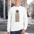 Cute Wiener Dog Dachshund Reading On Pile Of Books Youth Crewneck Sweatshirt Cute Wiener Dog Dachshund Reading On Pile Of Books Youth Crewneck Sweatshirt