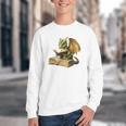 Dragon Bookworm Reading Book Graphic Youth Crewneck Sweatshirt Dragon Bookworm Reading Book Graphic Youth Crewneck Sweatshirt