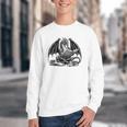Dragon Reading Book Bookworm Books Dragon Learning Youth Crewneck Sweatshirt