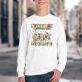 Everyone Communicates Differently Book Teacher Outfit Youth Crewneck Sweatshirt