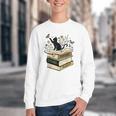 Fantasy Drama Tragedy Cat Book Lover Reading Humor Youth Crewneck Sweatshirt