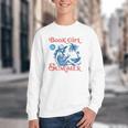Girl Reading Book Summer Beach Vacation For Book Lover Youth Crewneck Sweatshirt