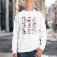 Halloween Pink Ghost Read More Books Spooky Boo Teacher Kids Youth Crewneck Sweatshirt