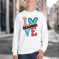 I Heart Books Love Reading Red And Stripe Animated Cat For Men Women Girls Kids Youth Crewneck Sweatshirt