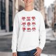 Heart Holding Reading Books Valentine Teacher Book Lover Youth Crewneck Sweatshirt