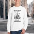 Introvert Read Spicy Books Lover Bookworm Skeleton Reading Youth Crewneck Sweatshirt