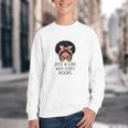 Just a Girl Who Loves Books Messy Bun Black Women Reading Youth Crewneck Sweatshirt