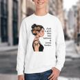 Just a Girl Who Has Tattoos And Love Books Tattooed Inked Youth Crewneck Sweatshirt