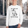 Life Is Better With Books Cats And Coffee Shirt Youth Crewneck Sweatshirt