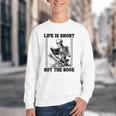 Life Is Short Buy The Book Skeleton Book Lover Reading Youth Crewneck Sweatshirt Life Is Short Buy The Book Skeleton Book Lover Reading Youth Crewneck Sweatshirt