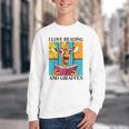 Love Reading And Giraffes Cute Giraffe Reading Book Lovers Youth Crewneck Sweatshirt