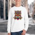 Owl With Glasses And Book Reading Youth Crewneck Sweatshirt