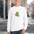 Professional Bookworm Reading Lover Cute Worm Glasses Book Youth Crewneck Sweatshirt