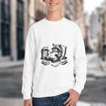 Raccoon Reading A Book Vintage Trash Reader Youth Crewneck Sweatshirt