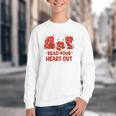 Read Your Heart Out Valentine Teacher Bookworm Lover Youth Crewneck Sweatshirt