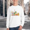 Reading Books Librarian Reader Nerd I'm Ok Teacher Youth Crewneck Sweatshirt