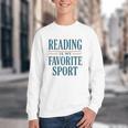 Reading Is My Favorite Sport Literary Book Lover Typography Youth Crewneck Sweatshirt