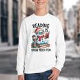 Reading Is Snow Much Fun Christmas Bookworm Snowman Reading Youth Crewneck Sweatshirt