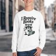 I Require Books Raccoon Reading For Book Lovers Youth Crewneck Sweatshirt I Require Books Raccoon Reading For Book Lovers Youth Crewneck Sweatshirt