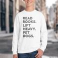 Retro Gym Book Lover Read Books Lift Heavy Pet Dogs Youth Crewneck Sweatshirt