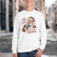 He Sees What You'Ve Been Reading Bookish Christmas Humor Youth Crewneck Sweatshirt He Sees What You'Ve Been Reading Bookish Christmas Humor Youth Crewneck Sweatshirt