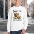 Sleeping Cat And Books With Coffee Lover Youth Crewneck Sweatshirt
