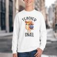 Teacher Snail With Glasses On Books Cute Pre-K Kindergarten Youth Crewneck Sweatshirt