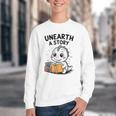 Unearth a Story Cute Dinosaur Summer Reading 2026 Dino Book Youth Crewneck Sweatshirt Unearth a Story Cute Dinosaur Summer Reading 2026 Dino Book Youth Crewneck Sweatshirt