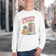 Unearth A Story Cute Turtle Reading Books Librarian Youth Crewneck Sweatshirt Unearth A Story Cute Turtle Reading Books Librarian Youth Crewneck Sweatshirt