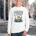 Unearth a Story Frog Reading a Book Summer 2026 Premium Tri-Blend Youth Crewneck Sweatshirt Unearth a Story Frog Reading a Book Summer 2026 Premium Tri-Blend Youth Crewneck Sweatshirt