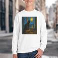 Van Gogh Starry Night Art Cat And Book Lovers Youth Crewneck Sweatshirt Van Gogh Starry Night Art Cat And Book Lovers Youth Crewneck Sweatshirt