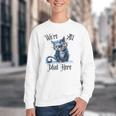 We'Re All Mad Here Cheshire Cat Alice Wonderland Book Kids Youth Crewneck Sweatshirt